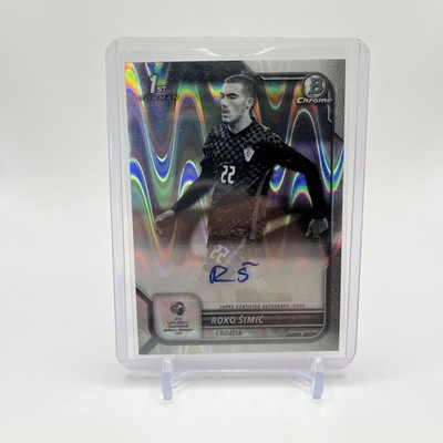 2022 Topps Chrome Bowman UEFA Euro U21 ROKO SIMIC 1st Bowman Ray Wave Auto