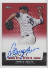 2017 Leaf Trinity Clear Auto Red /5 Domingo Acevedo #CA-DA1 Auto 3b3