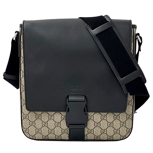 GUCCI GG Supreme Black Shoulder Bag 406368 929058