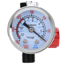 Pneumatic Spray Gun 1/4 Air Pressure Regulator Pressure Gauge