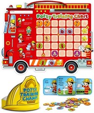 Potty Training Chart with 35 Stickers, 3 Reminder Stickers and Crown for Toddler