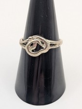 Sterling Silver 925 Abstract Knot Band Ring Size 7 No Stone Silver 2mm Sizable