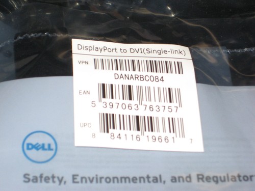 Case of 90 OEM Dell DisplayPort to DVI(single-link) Adapter DP/N 064XF6 New - Afbeelding 4 van 8