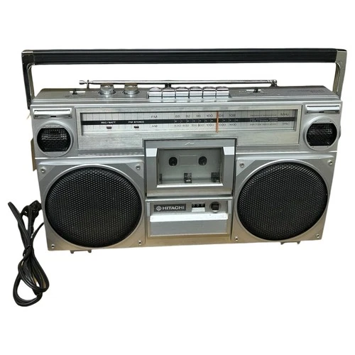 Hitachi TRK-7020H Cassette Player /Am-fm Radio Boombox Vintage Works
