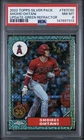 2022 TOPPS SILVER PACK 1987 CHROME T87C50 SHOHEI OHTANI GREEN /99 PSA 8 LOW POP!