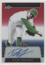 2019 Leaf Metal Draft Red White & Blue 10/10 Ryne Nelson #BA-RN1 Auto xb2
