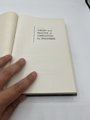 VTG 1956 Hardcover Theory and Practice of Lubrication for Engineers - Bild 5 von 10