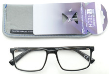 Foster Grant Ti-TECH TI200 BLK Reading Glasses with Case Choose Diopter