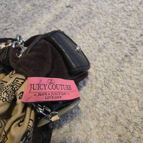 Juicy Couture Day Dreamer Velvet Bag Brown Vintage Y2K Rare - Picture 13 of 18