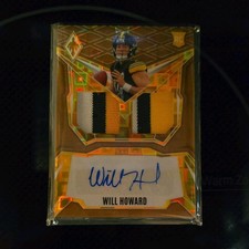 Panini 2025 Phoenix Will Howard Steelers Rookie Patch Auto Bronze /199