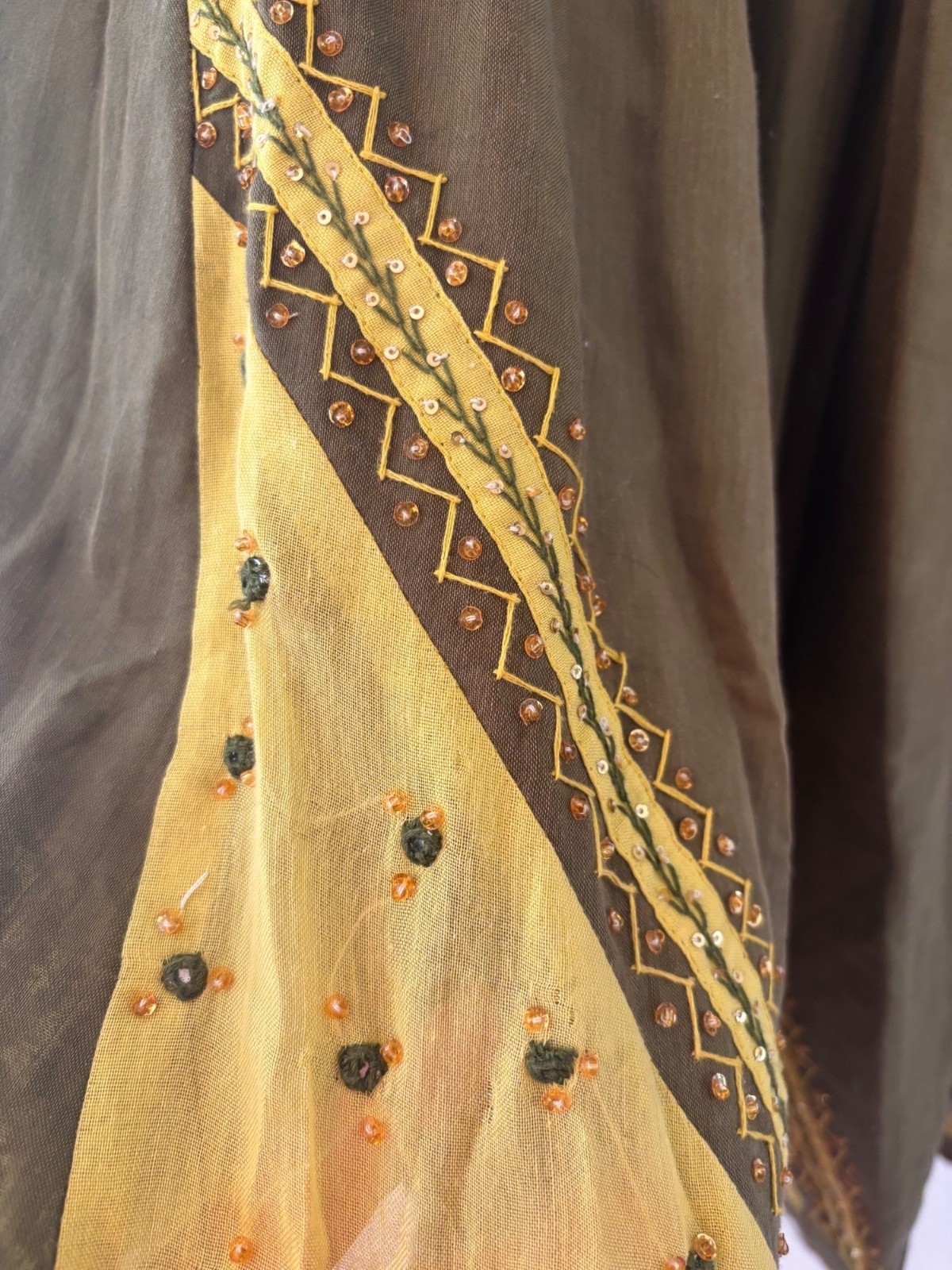 Handmade Boho Patchwork Maxi Skirt Embroidered & … - image 12