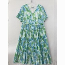 GRACE KARIN size 2XL Flutter Sleeve Flowy Pleated Beach Dress Feminine Vacation