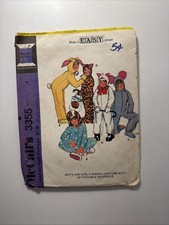McCall's 3355 Child Animal Costume Sewing Pattern Detachable Headpiece Size 2