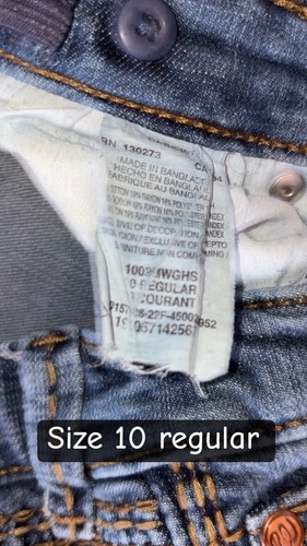 Wrangler Jeans Girls Size 10 Regular Bootcut Cowgirl Denim Adj Waist - Picture 6 of 7