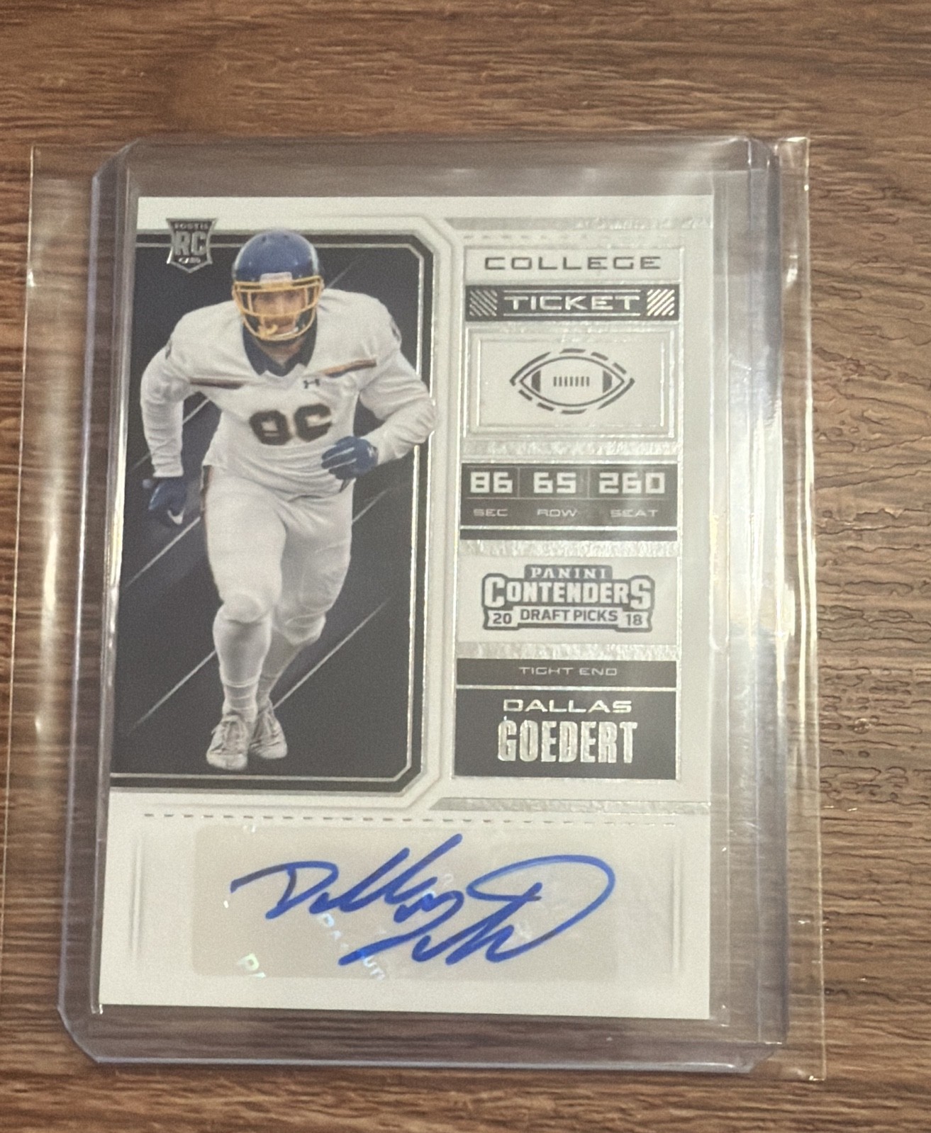 2018 Panini Contenders Draft Picks - College Ticket Dallas Goedert #164 (AU, RC)