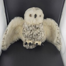 Folkmanis Snowy Owl Hand Puppet Plush Stuffed Animal Rotating Head