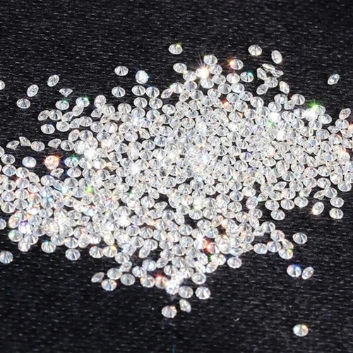 Diamante CVD taglio tondo certificato 1,5 mm colore D VS2 chiarezza lotto 10 pezzi - Foto 1 di 8