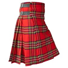 Scottish Royal Stewart Handmade Tartan Kilt - Traditional 8yards Tartan Kilt
