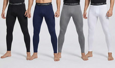 Men’s Solid Color Compression Tights Quick-Dry Breathable High-Elastic Sports Pa