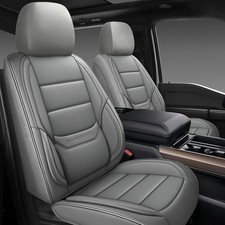 Leather Car Seat Covers Full Set,Universal Fit for Most Cars,SUVs and Sedans,Wat