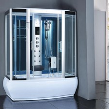 Dampfdusche San Diego inkl. Whirlpool 170x90cm Bad Dusche Duschkabine Wellness