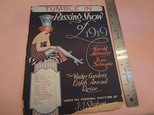 1919 Passing Show Jean Schwartz Sheet Music American Theater