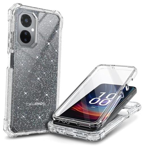 Designed for Boost Mobile Celero 5G 2024 Case with [Built Crystal Glitter Gem