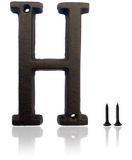 3inch Cast Iron Letters For Wall And Mailbox Letter H Industrial Design Mailbox