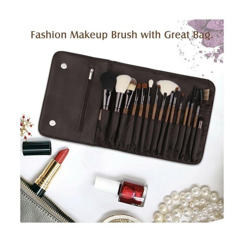 Makeup Brush Sets ,15pcs Unique Walnut Makeup Brushes ZOREYA - Picture 4 of 10