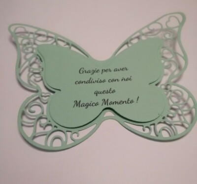 Surakey 50 segnaposto per matrimonio, a forma di farfalla, per matrimonio, nome vuoto, segnaposto da tavolo, personalizzato, per ricevimento