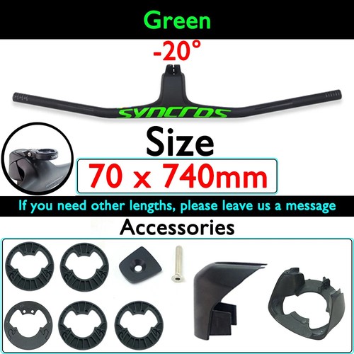 Mountain Bike Full Carbon Fiber Integrated Handlebar with Stem 70/80/90*740mm - Picture 39 of 48