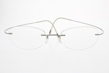 RARE Silhouette 7562 10 6100 Titanium Silver Rimless 53/21-130 Frames Only