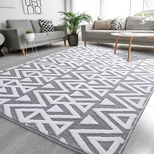 Ultra Soft Shaggy Rugs Memory Foam Bedroom Carpet 5 x 8 Feet, 5x8 Feet Grey - Picture 2 of 8