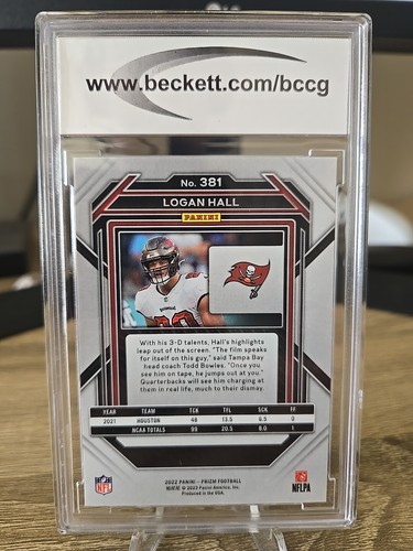 2022 Panini Prizm - Rookies Silver Prizm #381 Logan Hall (RC) BCCG 10 - Bild 2 von 2