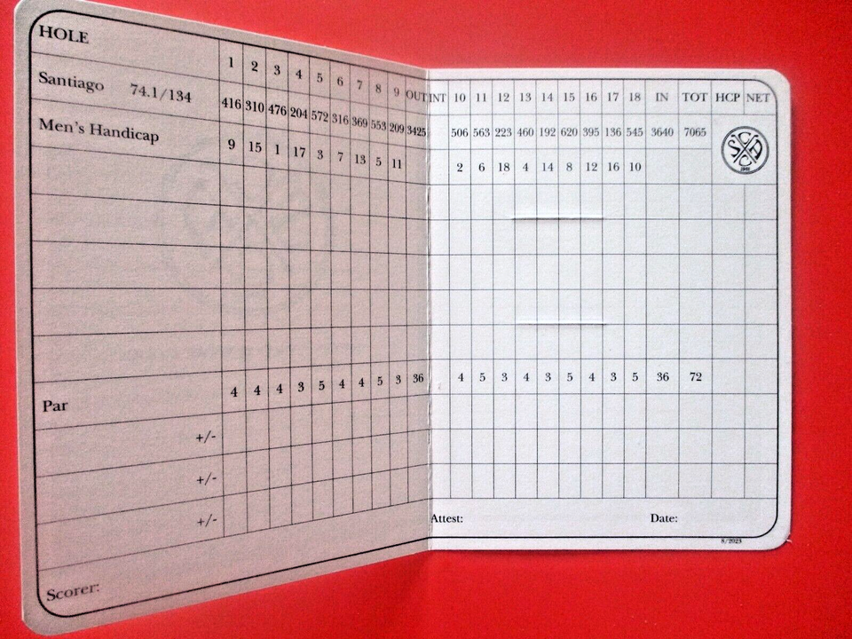 vtg Golf Scorecard SANTA ANA COUNTRY CLUB cc Santa Ana CA eBay