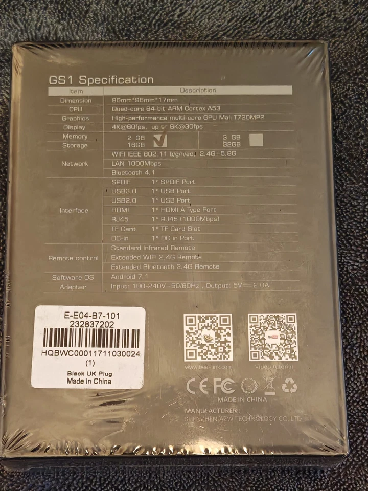 Beelink GS1 6K Allwinner H6 Android 7.1 TV Box, Brand New, Sealed, Clearance.. - Image 3 of 4