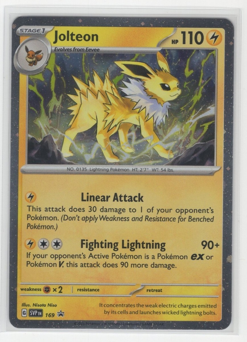 Pokemon Scarlet &amp; Violet Black Star Promo -  Jolteon SVP 169 Cosmos Holo