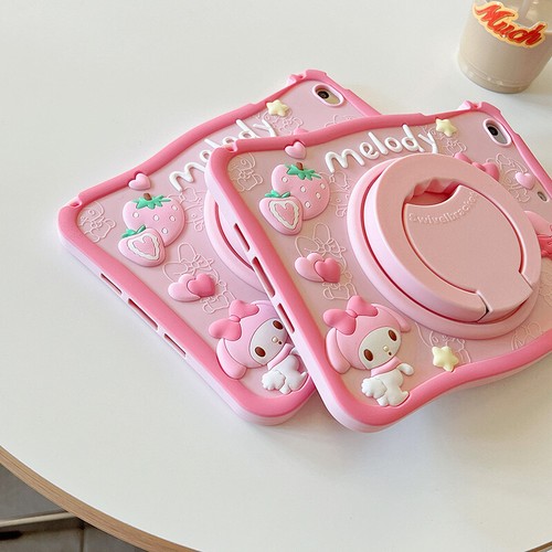My Melody Silica Gel Pen Slot 360°Rotating Bracket TabletCase For Apple iPad 5/6 - Picture 14 of 22