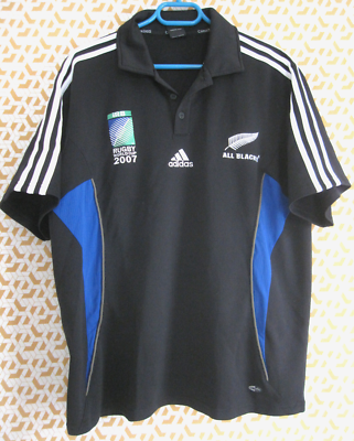 Maillot Adidas All Blacks 2007 – Noir Taille L, Authentique Pièce De Collection