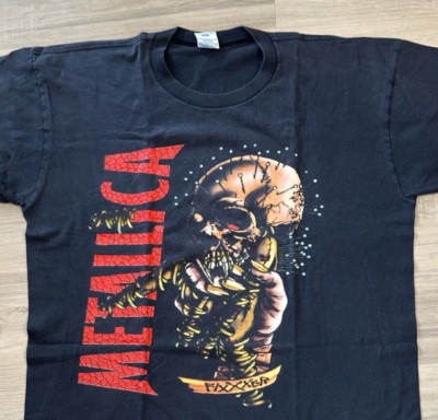 Men s XL Vintage 2000 Metallica Fixxxer Skull T-Shirt Korn Kid Rock Rare Pushead