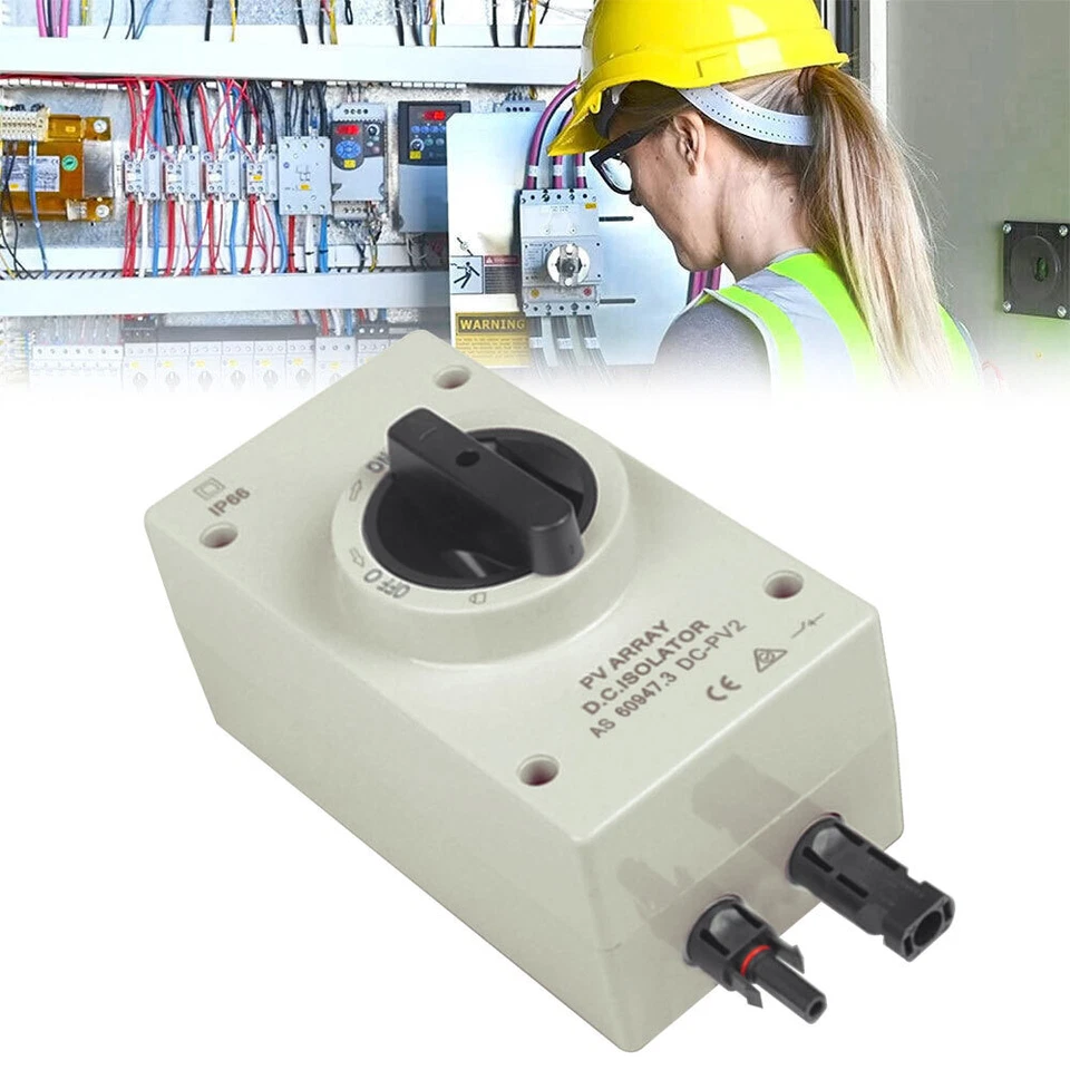 DC 1200V 32A 4POLE IP66 SOLAR/PV TRUE DC ENCLOSED ROTARY ISOLATOR SWITCH - image 4 of 4