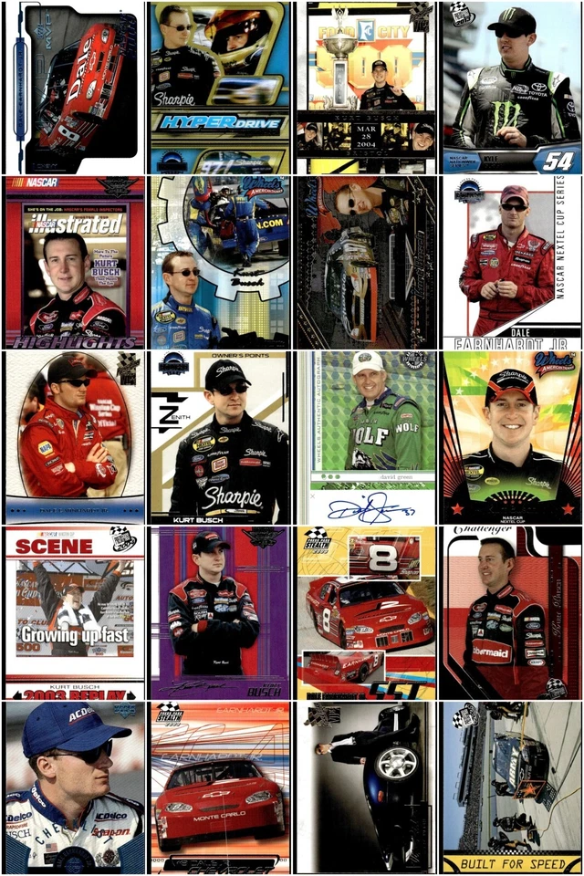 Mixed Card Lot 170 NASCAR 1999-2013 Kurt Busch Dale Earnhardt Jr Press Pass - Image 4 of 4