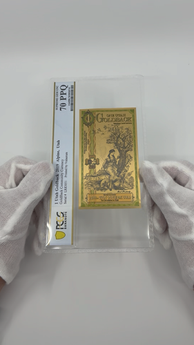 2019 Utah 1 Goldback PCGS 70 *FIRST YEAR OF ISSUE* (Prudentiae, Prudence) - Video 1 of 1