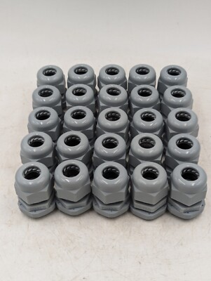 New Gray Heyco NLN Liquid Tight Cable Connector, 1/2'', PG 13.5, 3172, Lot Of 25
