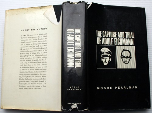 vtg 1963 Moshe Pearlman hcdj/fp THE CAPTURE AND TRIAL OF ADOLF EICHMAN holocaust - Bild 1 von 7