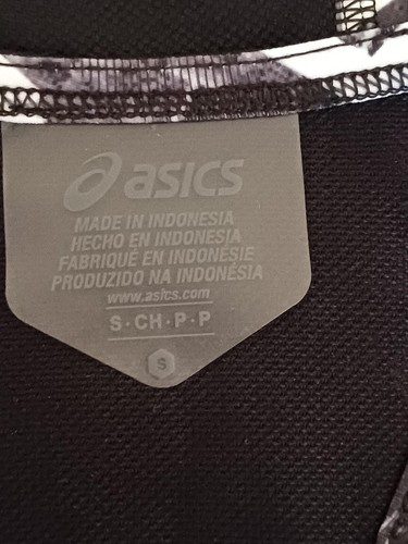 ASICS Women's Black & White Abstract Racer Back Sports Vest Top UK S - NEW - Picture 4 of 5