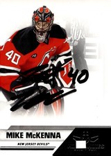 Mike McKenna - Signed 2010-11 Panini All Goalies Card #51