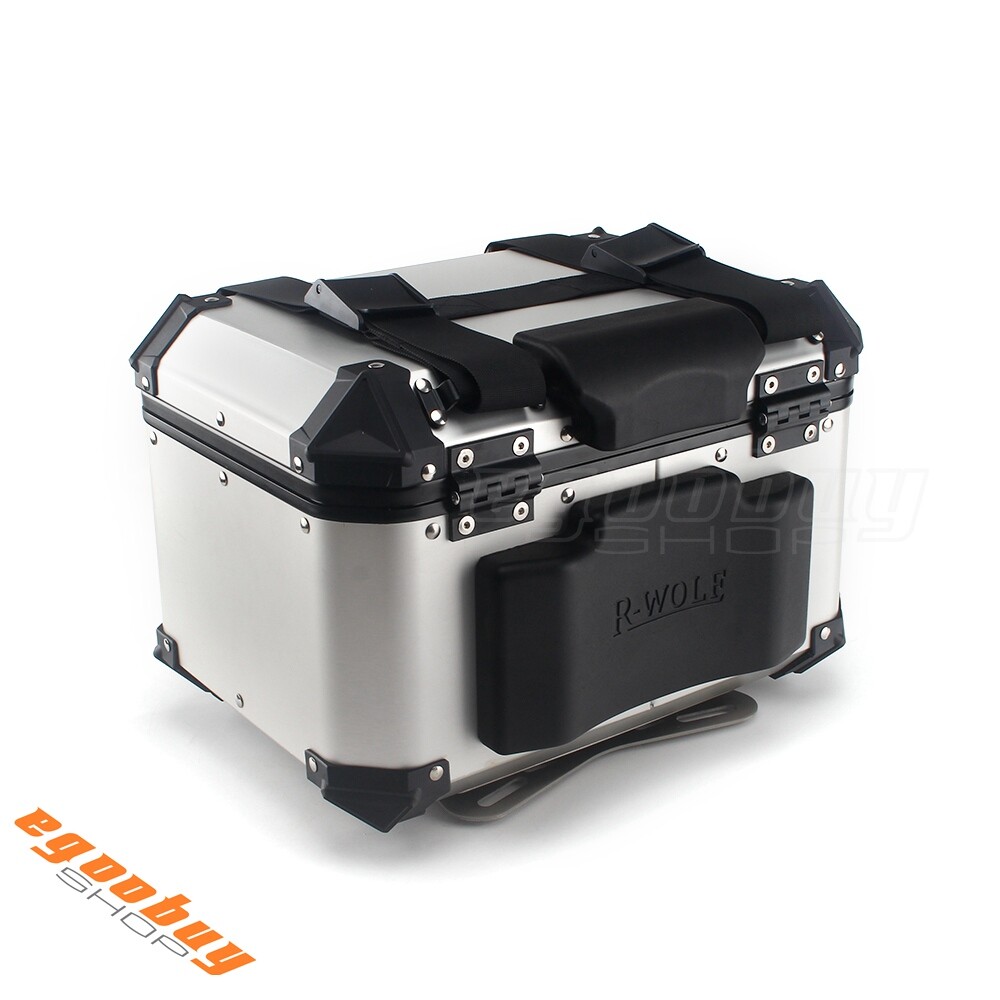 got.me シルバー ボックス Aluminum Motorcycle Top Case Box Rear Luggage Storage Box