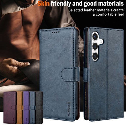 Leather Stand Flip Wallet Phone Case For Samsung Galaxy S25 Ultra S25 S24 S22