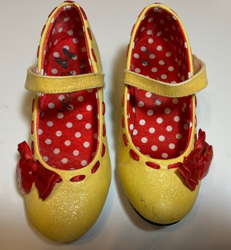 Minnie Mouse Girls Yellow Shoes Size 13 / 1 Preowned - 第 1/9 張圖片